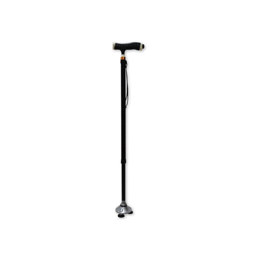 Adjustable Walking Stick with Stand up Base & Led Flashlight Mobiakcare 0810207