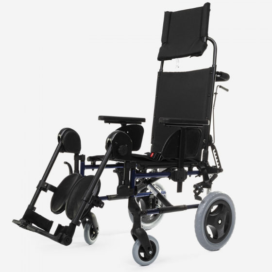 Breezy Style Reclining 12" Lightweight Wheelchair with Reclining Backrest Sunrise