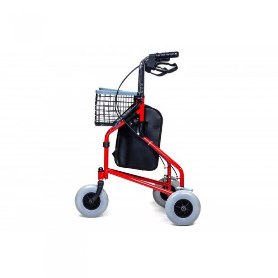 Three-Wheel Folding Rollator Red Mobiakcare 0808717