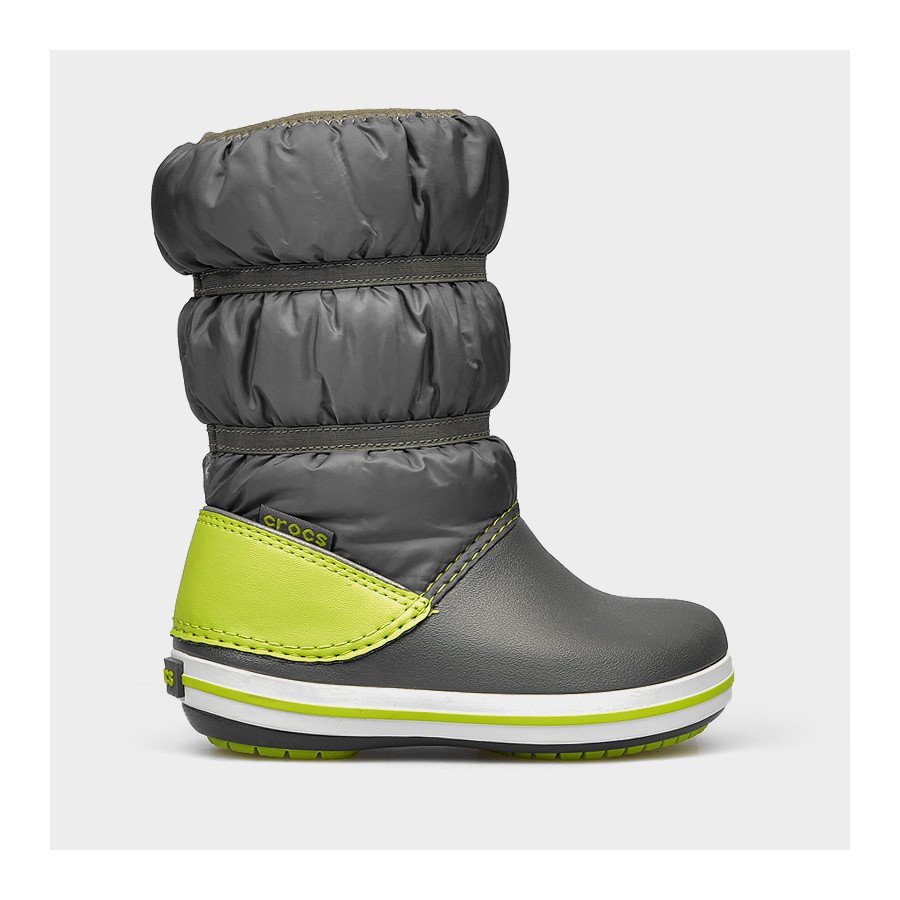 Crocs Crocband Winter Boot K 206550-0GX Slate Grey / Lime Punch